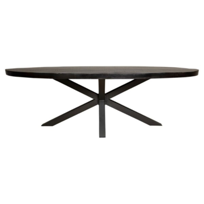 Ovale Tafel Maas Zwart Maat 240