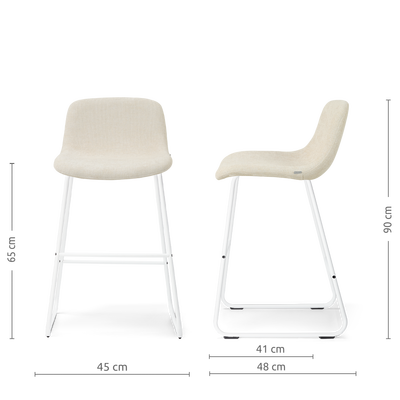 Barkruk Nino-Mats wit onderstel 65 cm 
