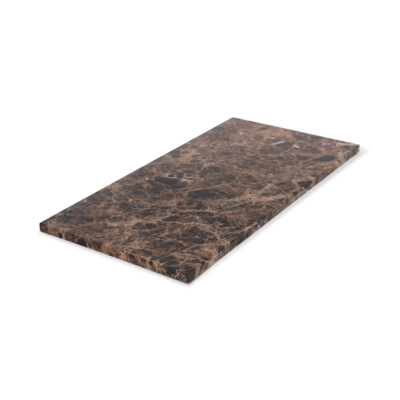 Marmer dienblad L 20x40cm - bruin