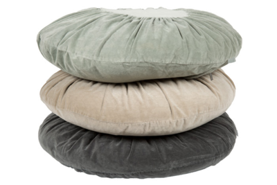 Rond kussen Ruffles fluweel 60 cm