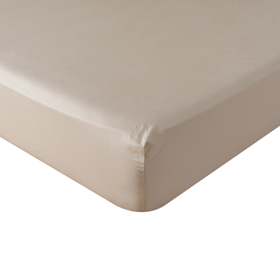 Hoeslaken Cotton Satin Almond