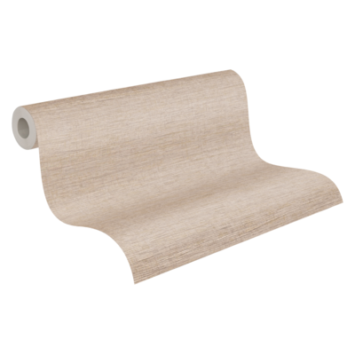 Behang uni grasweefsel Mio Tokyo - beige