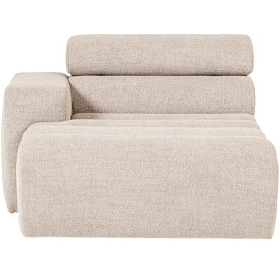 Novi chaise longue element arm links ribstof terra