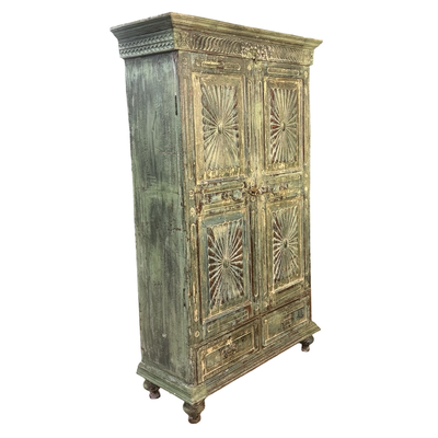 kast 2 deur 2 la blauw uniek