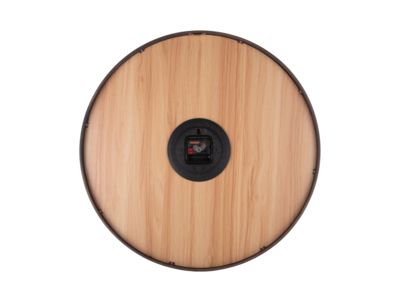 Wandklok Pure large lindehout bruin