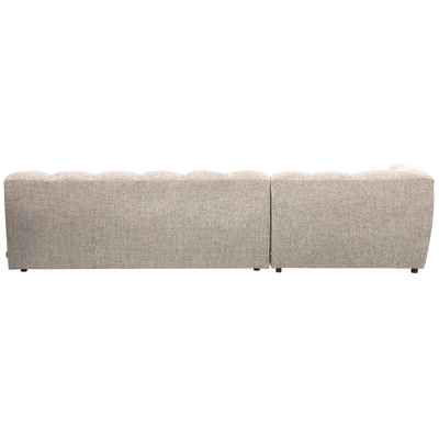 Allure chaise longue links geweven stof naturel melange