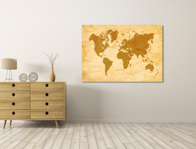 Canvas schilderij Wereldkaart
