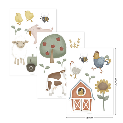 Muurstickers Little Farm (A4)