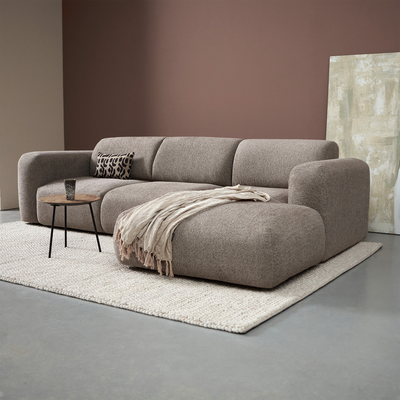 Riva Hoekbank Bruin, Chaise Longue