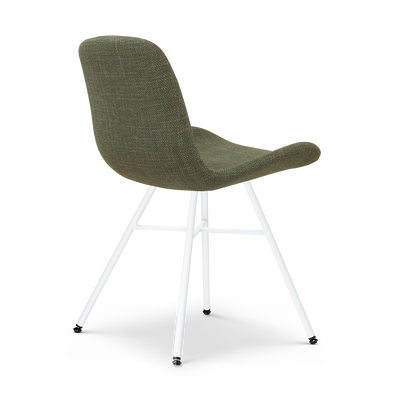 Eetkamerstoel Noa-Fé gestoffeerd - wit onderstel
