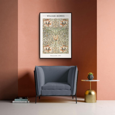 Walljar poster ingelijst - William Morris - Honeysuckle II