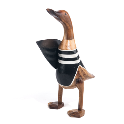 Houten eend - surfboard staand