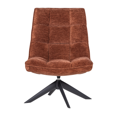 Jouke draaifauteuil chenille structuur roestbruin [fsc]