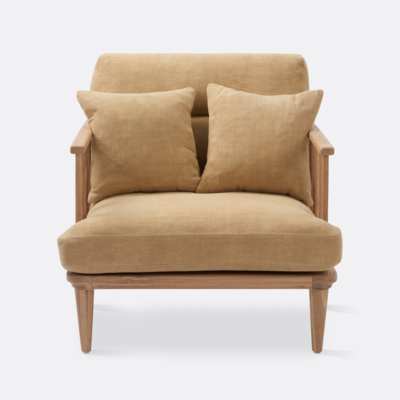 Fauteuil Woody linnen bruin