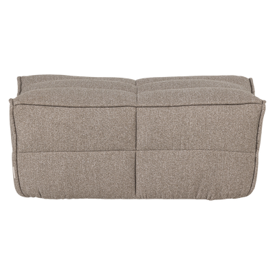 Cluster hocker velvet warm taupe