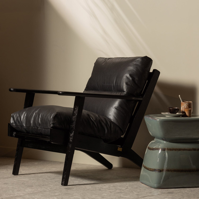 Houston fauteuil boucle/hout naturel