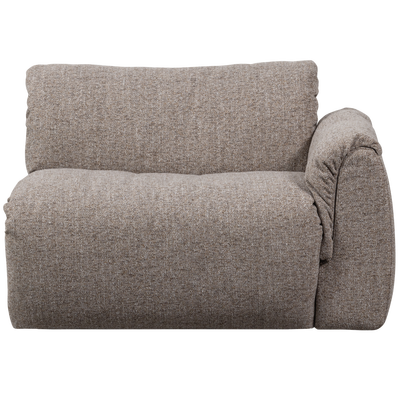 Baggy 1-zits element met arm rechts geweven chenille bruin