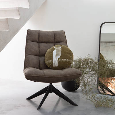 Jouke draaifauteuil leerlook groen [fsc]