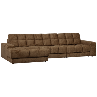 Second date chaise longue links velvet antraciet