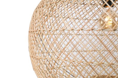 Hanglamp Ufo naturel rotan