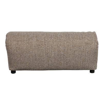 Baggy hocker geweven stof naturel melange