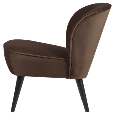 Sara fauteuil velvet donkerbruin [fsc]
