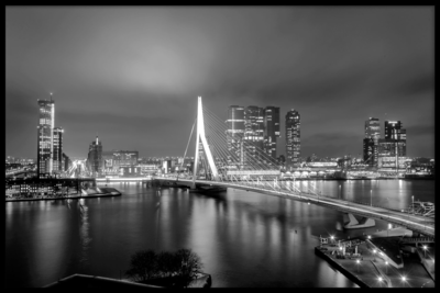 Walljar poster ingelijst - Rotterdam Skyline II