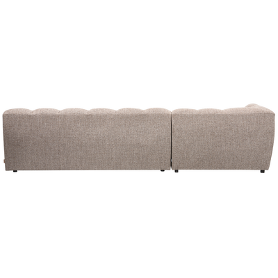 Allure chaise longue links geweven stof naturel melange