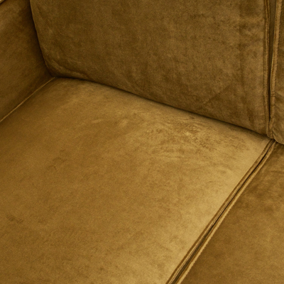 Statement 4-zits bank 280 cm chenille velvet perzikroze