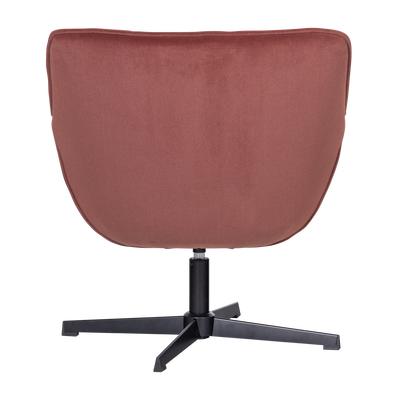 Wibo draaifauteuil mat velvet bruinrood [fsc]