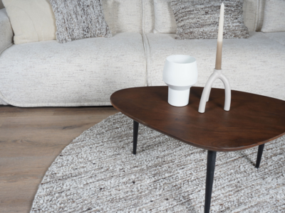Vloerkleed Mica Naturel/Brown Rond