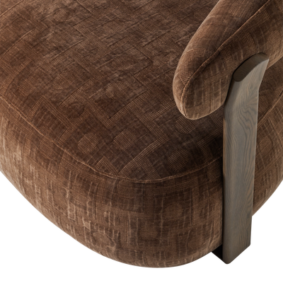 Foon fauteuil 3d structuurstof bruin [fsc]