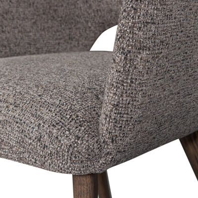 Murat eetkamerstoel taupe met houten poot naturel