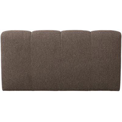 Mojo eetbank 164 cm met rugleuning ribstof roestbruin