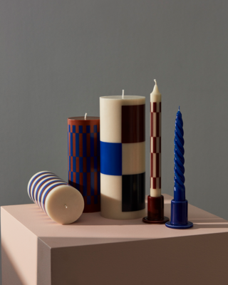 HAY kaars Pattern Green, Blue and brown (set van 4)