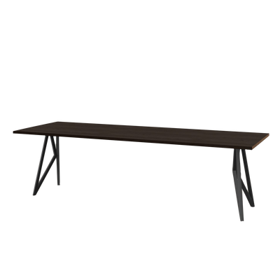Studio HENK tafel Butterfly Rechthoekig - zwart frame, gerookte beits