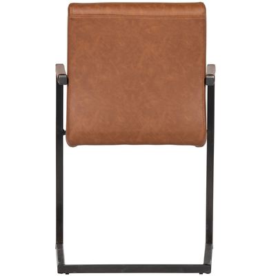 Bas eetkamerstoel pu cognac