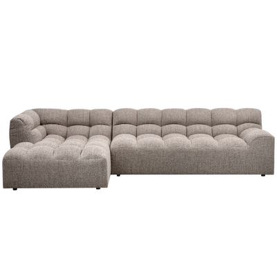 Allure chaise longue links geweven stof naturel melange