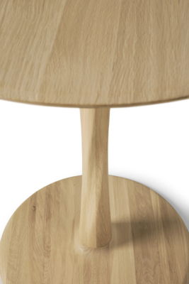 Ethnicraft - Torsion eettafel rond - eiken/eiken zwart - hoogte: standaard 76 cm
