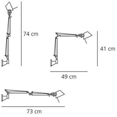Artemide wandlamp Tolomeo Micro