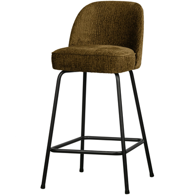 Vogue barstoel 65 cm 3d chenille middenbruin