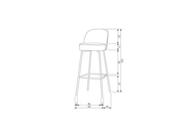 BePureHome barstoel Vogue 80cm