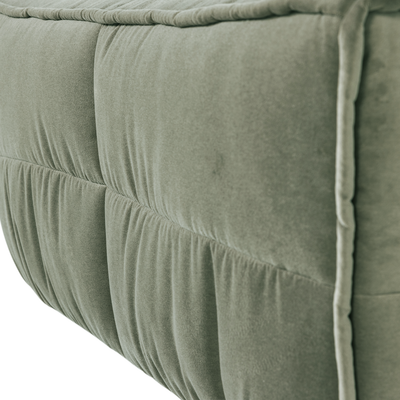 Cluster hocker velvet warm taupe