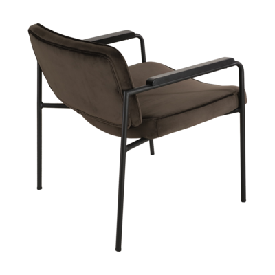 Velvet fauteuil Bibi - met armleuningen