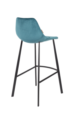 Dutchbone Franky Barkruk Velvet 80 cm - Set van 2