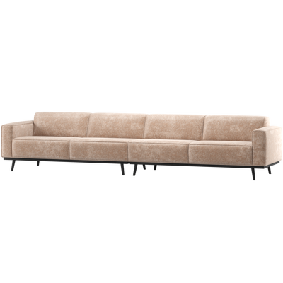 Statement xl 4-zits bank 372 cm lichtbruin melange