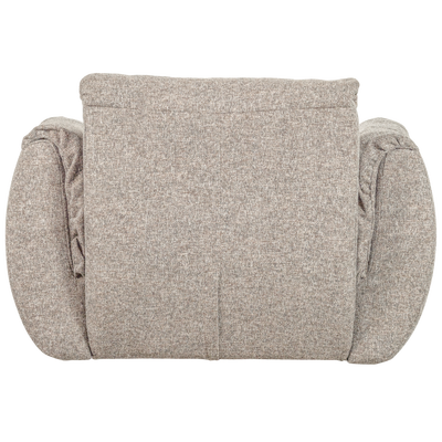 Baggy draaifauteuil geweven stof warmgrijs melange