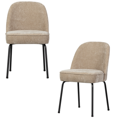 Vogue eetkamerstoel structure velvet brass