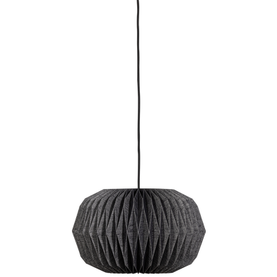 Globe hanglamp papier naturel/zwart