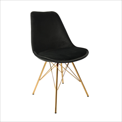 Kuipstoel Velvet goud frame